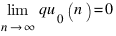 lim{n right infty}{qu_0(n)}=0