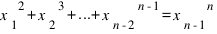 {x_1}^2 + {x_2}^3 + ... + {x_{n-2}}^{n-1} = {x_{n-1}}^{n}