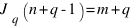 J_q(n+q-1) = m+q
