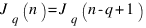 J_q(n) = J_q(n-q+1)