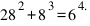 28^2+8^3=6^4.
