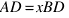 AD = xBD