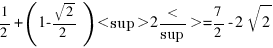 1/2 + (1-sqrt{2}/2)<sup>2</sup> = 7/2 - 2sqrt{2}